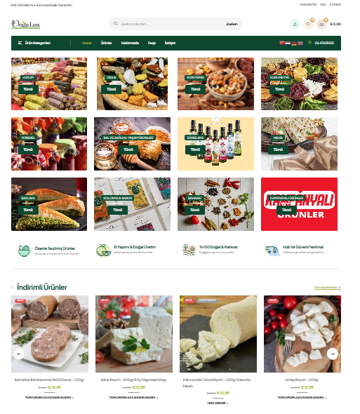 Assortiment gedroogd fruit en natuurlijke snacks