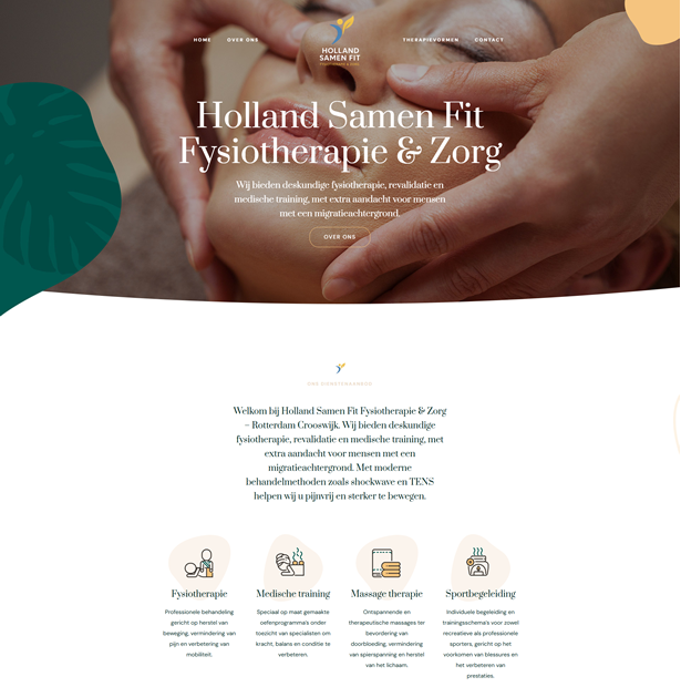 Website ontwerp en ontwikkeling voor Holland Samen Fit Fysiotherapie (zorg